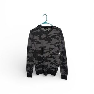 Express Men's Camouflage Sweater - Gray